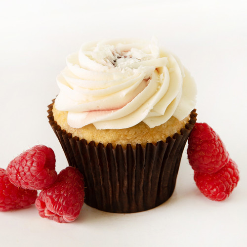 Rich chocolate cake infused with raspberry puree with cream cheese icing, white chocolate ganache and a fresh raspberry